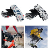 Maxbell Winter Cycling Gloves Anti-Slip Elastic Cuff for Bicycle Bike Red White - Aladdin Shoppers