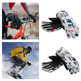 Maxbell Winter Cycling Gloves Anti-Slip Elastic Cuff for Bicycle Bike Red White - Aladdin Shoppers