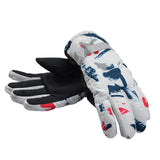 Maxbell Winter Cycling Gloves Anti-Slip Elastic Cuff for Bicycle Bike Red White - Aladdin Shoppers