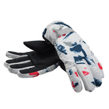 Maxbell Winter Cycling Gloves Anti-Slip Elastic Cuff for Bicycle Bike Red White - Aladdin Shoppers