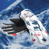 Maxbell Winter Cycling Gloves Anti-Slip Elastic Cuff for Bicycle Bike Red White - Aladdin Shoppers