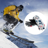 Maxbell Winter Cycling Gloves Anti-Slip Elastic Cuff for Bicycle Bike Red White - Aladdin Shoppers