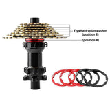 Maxbell Bicycle Cassette Flywheel Washer Hub Spacer Bike Grooved Gasket 1.5mm Black - Aladdin Shoppers