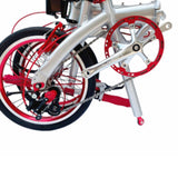 Maxbell Folding Bike Easy Wheel Roller Auxiliary Caster Embedded Fold Bicycle Red - Aladdin Shoppers