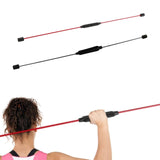 Maxbell High Elastic Fitness Bar Training Muscle Exercise Stick Red Not Detachable - Aladdin Shoppers