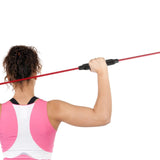 Maxbell High Elastic Fitness Bar Training Muscle Exercise Stick Red Not Detachable - Aladdin Shoppers