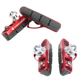 Maxbell 2Pcs Bicycle Brake Pads for Carbon Fiber Rims Drawer Type Brake Blocks Shoes Red - Aladdin Shoppers
