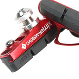Maxbell 2Pcs Bicycle Brake Pads for Carbon Fiber Rims Drawer Type Brake Blocks Shoes Red - Aladdin Shoppers