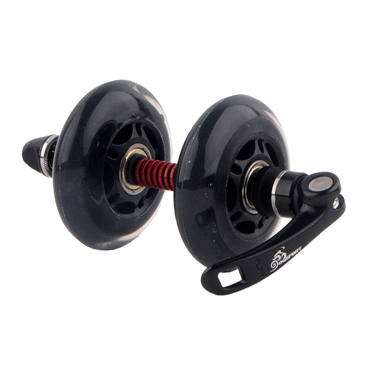 Maxbell Maxbell Easy Wheel Roller Mount EZ Wheel Casters for Transport Fold Bike black