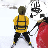 Maxbell Kids Ski Harness Safe Shoulder Leash Strap for Snowboard Training Beginners Black