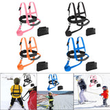 Maxbell Kids Ski Harness Safe Shoulder Leash Strap for Snowboard Training Beginners Black