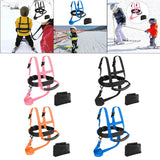 Maxbell Kids Ski Harness Safe Shoulder Leash Strap for Snowboard Training Beginners Black