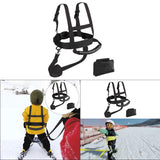 Maxbell Kids Ski Harness Safe Shoulder Leash Strap for Snowboard Training Beginners Black