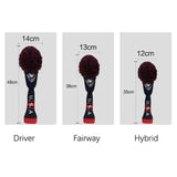 Maxbell 3x Knitted Padded Long Neck Golf Wood Cover American Eagle Pompom Design - Aladdin Shoppers