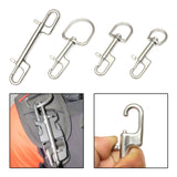 16xStainless Steel Swivel Snap Hook Clip for Scuba Diving Part Tool Accessories 90mm