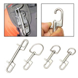 16xStainless Steel Swivel Snap Hook Clip for Scuba Diving Part Tool Accessories 90mm