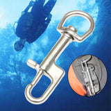 16xStainless Steel Swivel Snap Hook Clip for Scuba Diving Part Tool Accessories 90mm