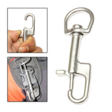 16xStainless Steel Swivel Snap Hook Clip for Scuba Diving Part Tool Accessories 90mm