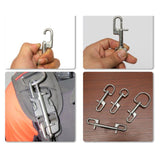 Maxbell 2xStainless Steel Swivel Snap Hook Clip for Scuba Diving Part Tool Accessories 100mm