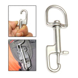 Maxbell 2x Stainless Steel Swivel Snap Hook Clip for Scuba Diving Tools Accessories