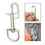 Maxbell 2xStainless Steel Swivel Snap Hook Clip for Scuba Diving Part Tool Accessories 100mm