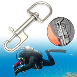 Maxbell 2x Stainless Steel Swivel Snap Hook Clip for Scuba Diving Tools Accessories
