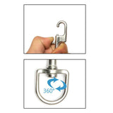 Maxbell 5xStainless Steel Swivel Snap Hook Clip for Scuba Diving Part Tool Accessories 110mm