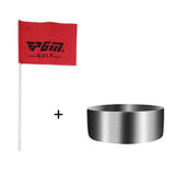 Maxbell Maxbell Stainless Steel Golf Hole Cup with Flag for Indoor and Outdoor Yard 4cm