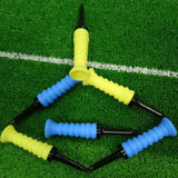 Maxbell 3Pcs Elastic Golf Tees Practice Tool Plastic Ball Holder Less Resistance Yellow - Aladdin Shoppers