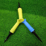 Maxbell 3Pcs Elastic Golf Tees Practice Tool Plastic Ball Holder Less Resistance Yellow - Aladdin Shoppers