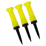 Maxbell 3Pcs Elastic Golf Tees Practice Tool Plastic Ball Holder Less Resistance Yellow - Aladdin Shoppers