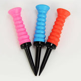 Maxbell 3Pcs Elastic Golf Tees Practice Tool Plastic Ball Holder Less Resistance Yellow - Aladdin Shoppers