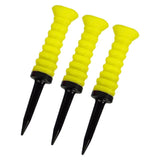 Maxbell 3Pcs Elastic Golf Tees Practice Tool Plastic Ball Holder Less Resistance Yellow - Aladdin Shoppers