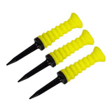 Maxbell 3Pcs Elastic Golf Tees Practice Tool Plastic Ball Holder Less Resistance Yellow - Aladdin Shoppers