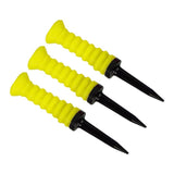 Maxbell 3Pcs Elastic Golf Tees Practice Tool Plastic Ball Holder Less Resistance Yellow - Aladdin Shoppers