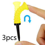 Maxbell 3Pcs Elastic Golf Tees Practice Tool Plastic Ball Holder Less Resistance Yellow - Aladdin Shoppers