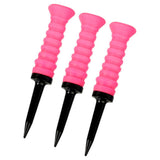 Maxbell 3Pcs Elastic Golf Tees Practice Tool Plastic Ball Holder Less Resistance Pink - Aladdin Shoppers