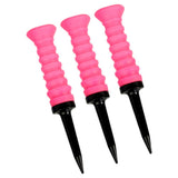 Maxbell 3Pcs Elastic Golf Tees Practice Tool Plastic Ball Holder Less Resistance Pink - Aladdin Shoppers