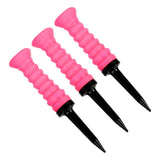 Maxbell 3Pcs Elastic Golf Tees Practice Tool Plastic Ball Holder Less Resistance Pink - Aladdin Shoppers