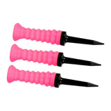 Maxbell 3Pcs Elastic Golf Tees Practice Tool Plastic Ball Holder Less Resistance Pink - Aladdin Shoppers