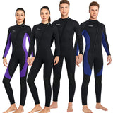 Maxbell Super Stretch Diving Wetsuit 3mm Neoprene Long Sleeve Front Zip Full Body MEN Black S - Aladdin Shoppers