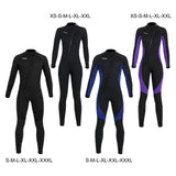 Maxbell Super Stretch Diving Wetsuit 3mm Neoprene Long Sleeve Front Zip Full Body MEN Black S - Aladdin Shoppers