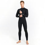 Maxbell Super Stretch Diving Wetsuit 3mm Neoprene Long Sleeve Front Zip Full Body MEN Black S - Aladdin Shoppers