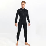 Maxbell Super Stretch Diving Wetsuit 3mm Neoprene Long Sleeve Front Zip Full Body MEN Black S - Aladdin Shoppers
