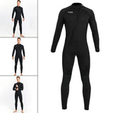 Maxbell Super Stretch Diving Wetsuit 3mm Neoprene Long Sleeve Front Zip Full Body MEN Black S - Aladdin Shoppers