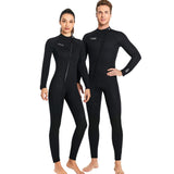 Maxbell Super Stretch Diving Wetsuit 3mm Neoprene Long Sleeve Front Zip Full Body WOMEN Black L - Aladdin Shoppers