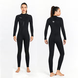 Maxbell Super Stretch Diving Wetsuit 3mm Neoprene Long Sleeve Front Zip Full Body WOMEN Black L - Aladdin Shoppers