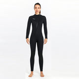 Maxbell Super Stretch Diving Wetsuit 3mm Neoprene Long Sleeve Front Zip Full Body WOMEN Black L - Aladdin Shoppers