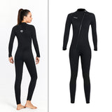 Maxbell Super Stretch Diving Wetsuit 3mm Neoprene Long Sleeve Front Zip Full Body WOMEN Black L - Aladdin Shoppers