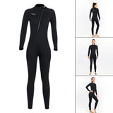 Maxbell Super Stretch Diving Wetsuit 3mm Neoprene Long Sleeve Front Zip Full Body WOMEN Black L - Aladdin Shoppers